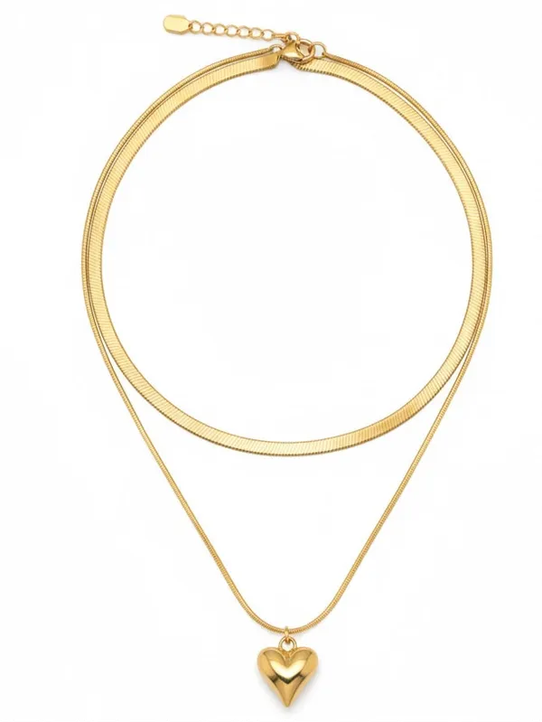 Gold_Double_Layered_Love_Luxe_Snake_Chain_Necklace_For_Women